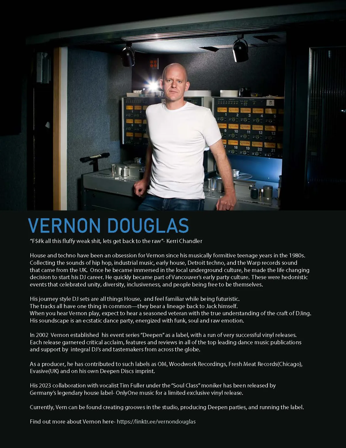 Vernon Douglas press sheet